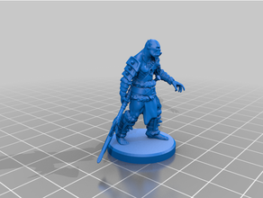orc spearman posa 3 dnd fantasia in miniatura da tavolo 3d print model - Mito3D