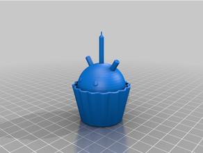 android cupcake - fun storage box 3 pieces container multipart 3d print model - Mito3D