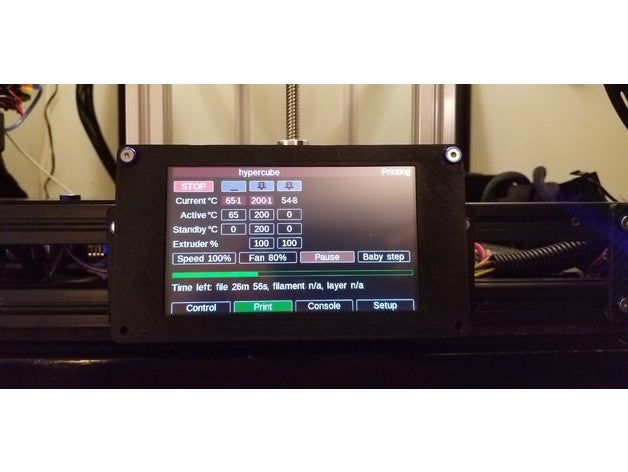 fysetc 5i paneldue dokunmatik ekran durum hiperküp klon 3D print model - Mito3D