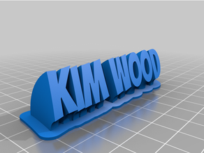 kim wood customized 3d print model - Mito3D