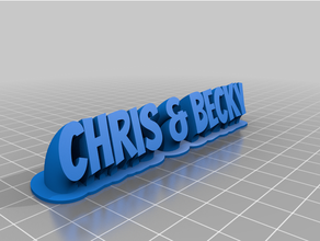 chris & becky personnalisé 3d print model - Mito3D