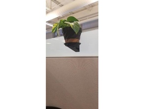 cubicle bracket planter 3d print model - Mito3D