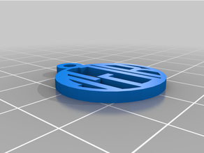 my customized monogram pendant multiple loops-tina 3d print model - Mito3D