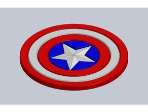 captain america shield - coaster avengers 3d print model - Mito3D