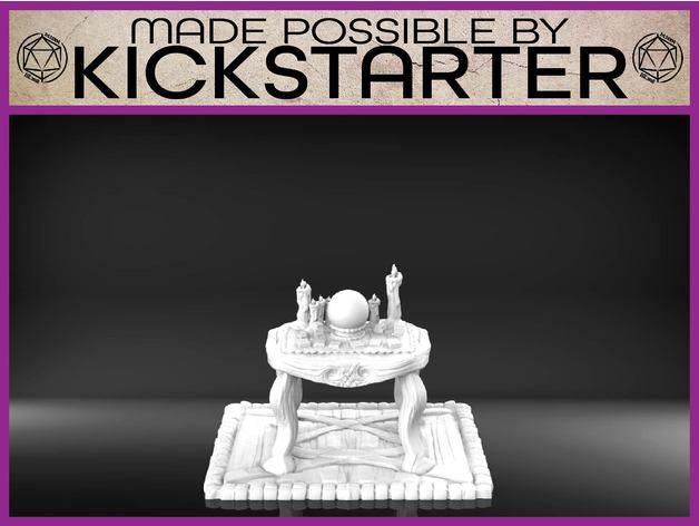 bola de cristal - mesa dispersão terreno dnd masmorras e dragões fantasia fortuna fortune teller futuro jogo jogos magia mini miniatura otimista rpg tampo 3D print model - Mito3D