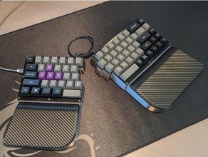quefrency ergonômico bases w resto de palma teclado 3d print model - Mito3D