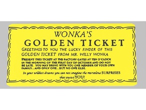 multi-material de willy wonka s golden ticket billete dorado wonka&rsquo 3d print model - Mito3D
