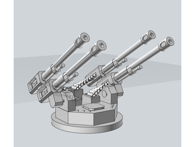 6mm épico grimdark aa gun emplacement 3D print model - Mito3D
