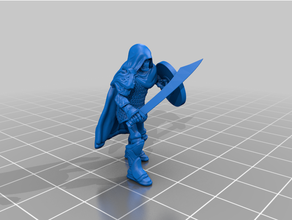 hooded skeleton warrior 3d print model - Mito3D