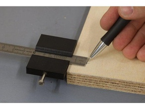 ruler marking gauge starret stops 3d print model - Mito3D
