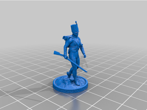 old soldier 28mm holder miniature wargaming 3d print model - Mito3D
