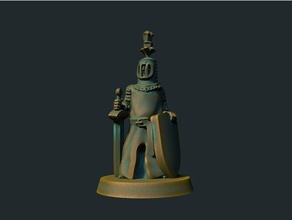 sir bedevere 28mm no supports needed dnd holy grail knight medieval monty python rpg warhammer warrior 3d print model - Mito3D