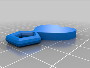 cuore portachiavi focolare keychain 3d print model - Mito3D