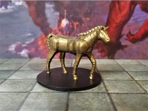 clockwork horse dnd miniature dungeons dragons 3d print model - Mito3D