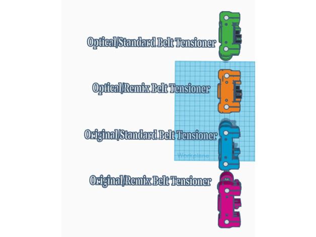 anet a4 Beförderung Riemenspanner Turm Endkappe Remixe Gurt-Spanner delta gt2 optische Endabschalter remix an der 3D print model - Mito3D