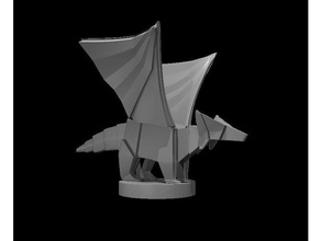 origami dragon dnd miniature dungeons dragons 3d print model - Mito3D