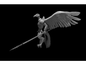 vulture aarakocra dnd miniature dungeons dragons 3d print model - Mito3D