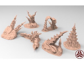 tyty tyran tyranid 40k starship trooper notable small terrain remix part 6 28mm miniature miniatures scenery troopers tabletop gaming tyrant wargame wargames warhammer40k 3d print model - Mito3D