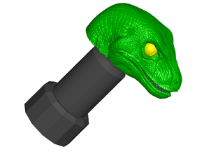 velociraptor valve stem cap - KFZ schrader automotive Dinosaurier Ventil Kappe 3d print model - Mito3D