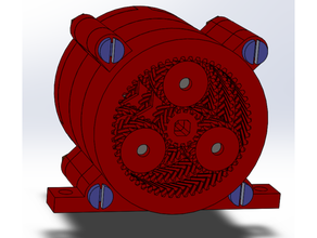 115 1 3 stage planetary gearbox 3d print model - Mito3D