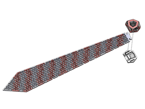 gestreiftes Kettenhemd Krawatte 3d-Druck-Fan chaimail formalwear nerdy Band trimesh 3d print model - Mito3D