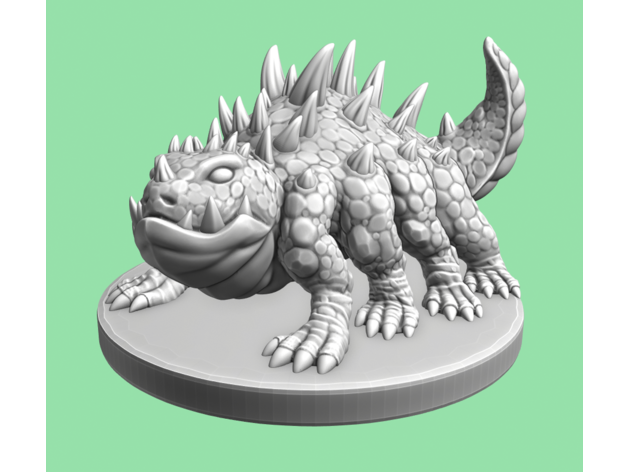 basilisk 28mm miniature creature dnd mini lizard medium monster reptile 3D print model - Mito3D