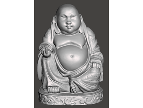 rude buddha sitting flat bottom chill funny 3d print model - Mito3D