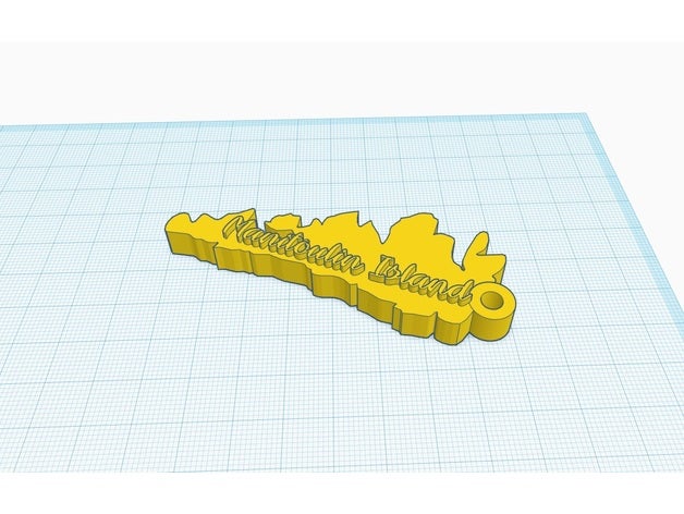 manitoulin island Schlüsselanhänger 3D print model - Mito3D