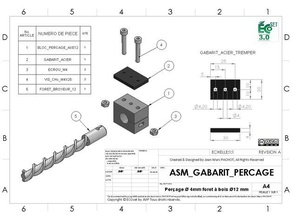 gabarit percage axe12 3d print model - Mito3D
