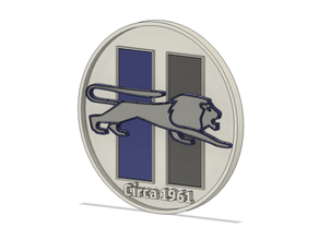 aslanlar vintage logo detroit lions aslan logosu eski 3d print model - Mito3D