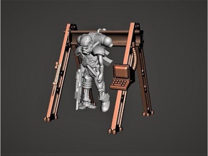 cyborg servitor 28mm em miniatura - armazenamento de recarga 25mm 30mm 32mm dnd fantasia a figura fww mini miniaturas espaço wargame wargames wargaming 3d print model - Mito3D