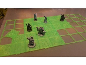 5x5 tile tray lite interlocking dungeons dragons dutchmogul miniature pocket tactics tabletop wargaming warhammer wayfarer 3d print model - Mito3D