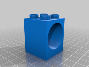 duplo agujero recto revisión 3d print model - Mito3D