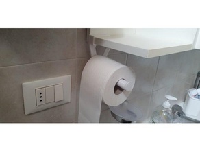 suporte papel higiênico - porta rotolo carta igienica wc rolo de higiénico 3d print model - Mito3D