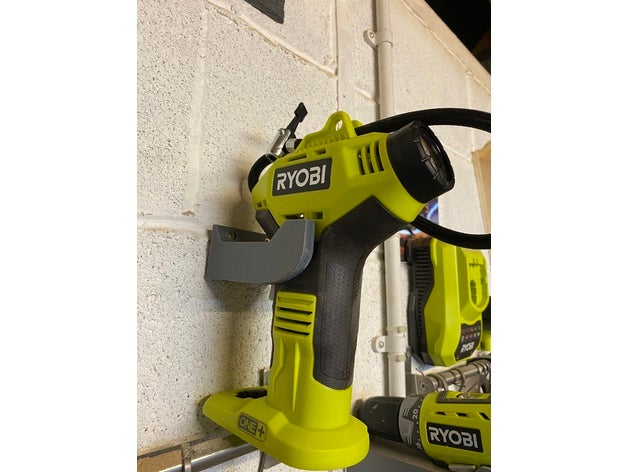 ryobi compressor r18pi holder 18v one tool 3D print model - Mito3D