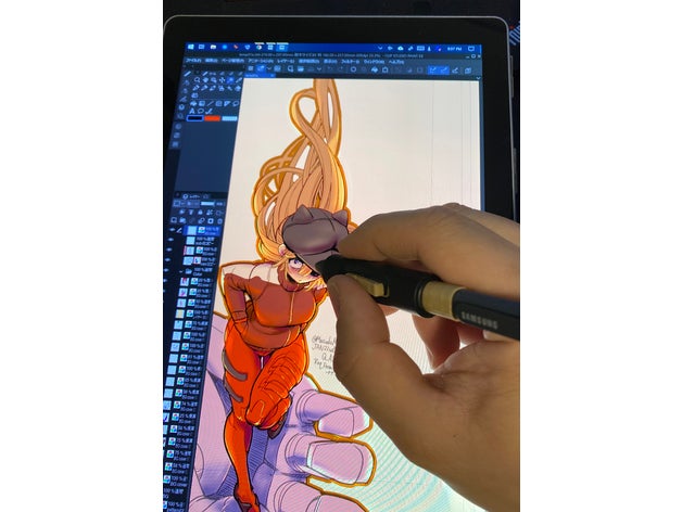 wacom feel samsung s-pen Gummi-Griff-Einsteller lenovo galaxy book stylus-Stift s pen thinkpad helix-2 tablet 10 3D print model - Mito3D