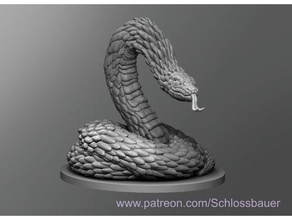 giant snake dnd dungeons dragons tabletop 3d print model - Mito3D