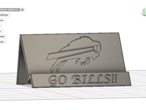 buffalo bills phone stand 3d print model - Mito3D
