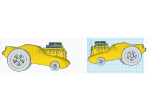 miata funny car de la placa-remix coche cono bandera divertido caliente placa varilla estante juguete pista 3d print model - Mito3D
