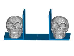celtic skull bookends left right book end skulls 3d print model - Mito3D
