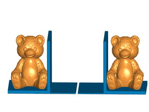 teddy bear bookends left right animal book ends 3d print model - Mito3D