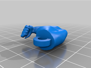 keychain muscled arm gymnastics keyring muscle 3d print model - Mito3D