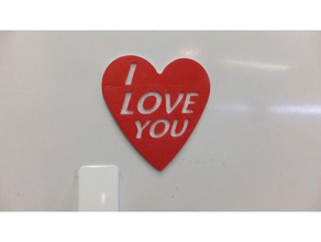valentine refrigerator magnets romantic heart valentines day 3d print model - Mito3D