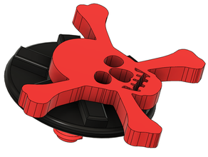 vida vizör, bell süper 2 - 3r dh model de jolly roger kask güneşlik 3d print model - Mito3D