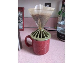 pyrex pour over stand coffee openscad pourover 3d print model - Mito3D