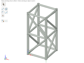 truss - square base stapelbar treli&ccedil Dreieck Bruchband 3d print model - Mito3D