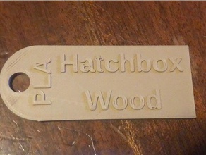 filament tag - hatchbox wood customized 3d print model - Mito3D