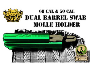 paintball 68 cal-50 cal-barrel swab molle Tasche Halter molle-system 3d print model - Mito3D