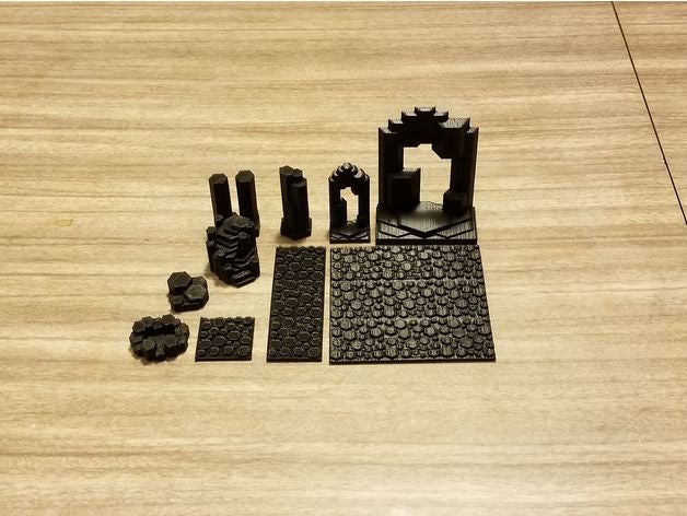 volcanic basalt cavern compatible meepleverse meeple meeples tabletop gaming terrain volcano wargame 3D print model - Mito3D