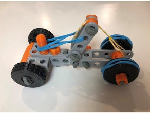 stemfie - modified rubber band driven car 3d print model - Mito3D